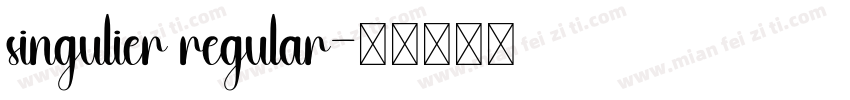 singulier regular字体转换